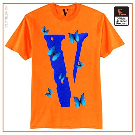 Vlone Shirts Juice Wrld X Vlone Butterfly T Shirt Vl2409 Vlone Shirt