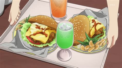 Hamburger Food Anime Anime Foods Anime Food Aesthetic