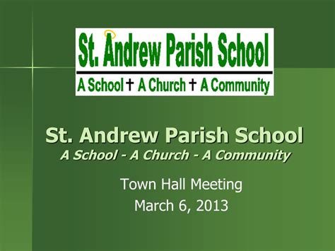 Ppt St Andrew Parish School A School A Church A Community