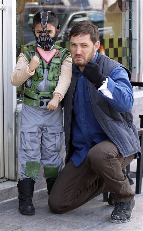 Tom Hardy Poses With A Mini Bane