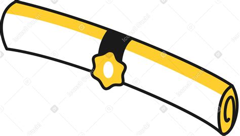 Diploma Roll Illustration In Png Svg