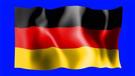 The flag of germany is a tricolour consisting of three equal horizontal bands displaying the national colours of germany: Germany Waving Flag - Green Screen Animation - YouTube