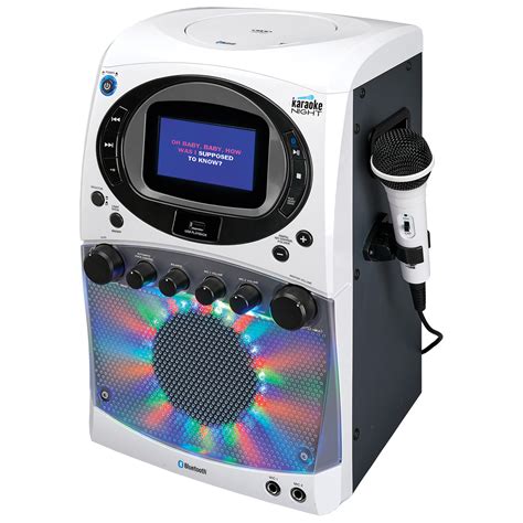 It comes with an audio cable and a usb cable for. CD+G Karaoke Machine with Bluetooth & LED Light Show ...