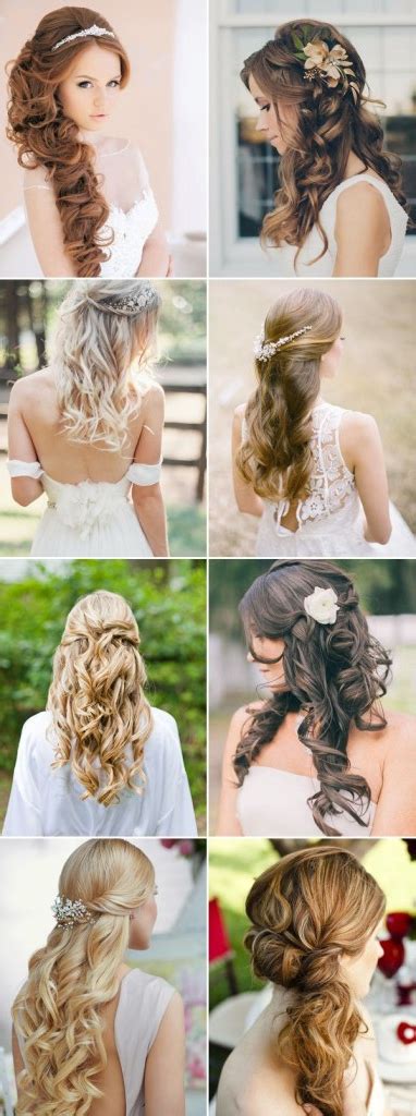 100 Romantic Long Wedding Hairstyles 2019 Curls Half