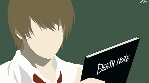 Death Note Brown Hair Light Yagami Minimalist With Book In