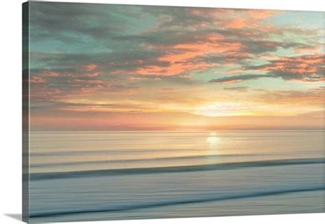 Large Solid Faced Canvas Print Wall Art Print Entitled Beach Sunrise