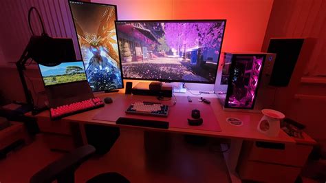 43 4k 144hz Main And Ultrawide Portrait Secondary Setup Battlestations