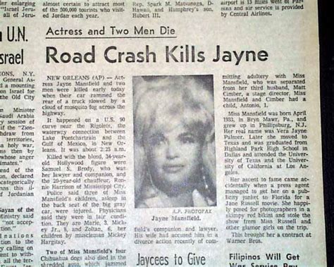 Jayne Mansfield Crash