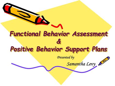 Ppt Functional Behavior Assessment And Positive Behavior Support Plans