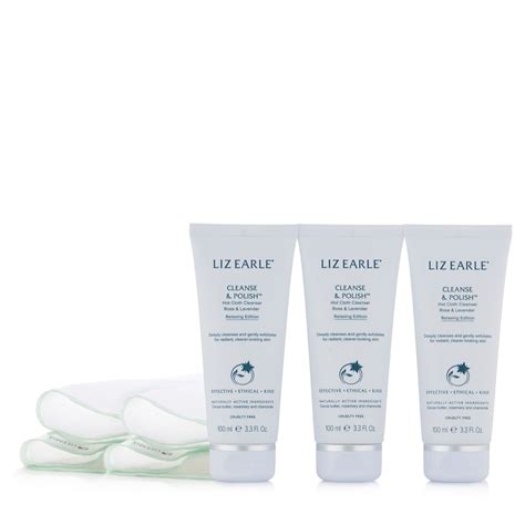 Liz Earle Cleanse And Polish Relaxing Edition Trio Qvc Uk