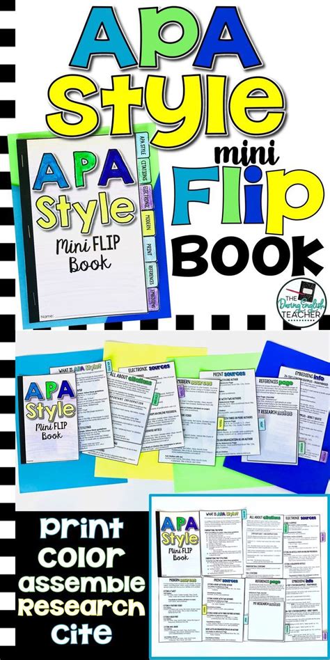 This guide is based on the publication manual of the american psychological association (6 th ed.) and provides only selected citation examples for common types of sources. APA Style (6th edition) Mini Flip Book | Mini flip book ...