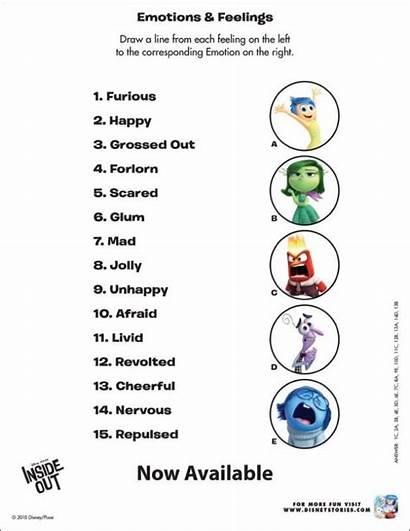 Inside Printable Activity Games Emotions Feelings Pages