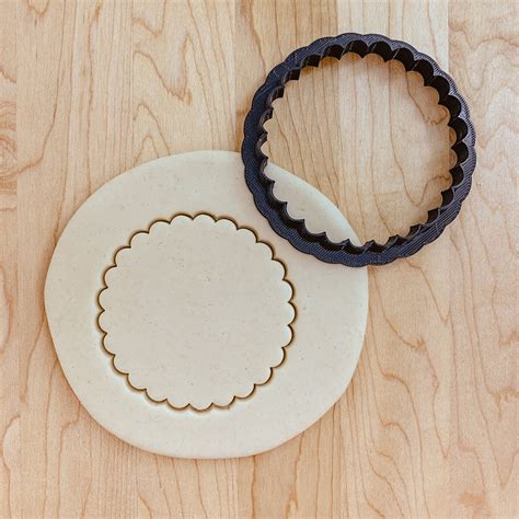 Scalloped Circle Cookie Cutter Etsy
