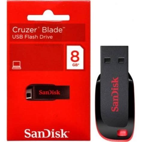 Pen Drive 8gb Sandisk Cruzer Blade Novo Original Lacrado R 2199 Em