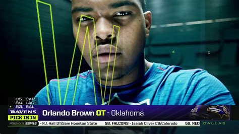 Baltimore Ravens Draft Orlando Brown Jr In The 3rd Roundespn Youtube
