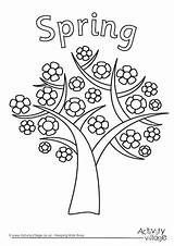 Spring Tree Colouring Seasons Clipart Pages Drawing Coloring Four Trees Printable Worksheet Clipground Preschool Fun Simple Sheets Children Activityvillage Getdrawings sketch template