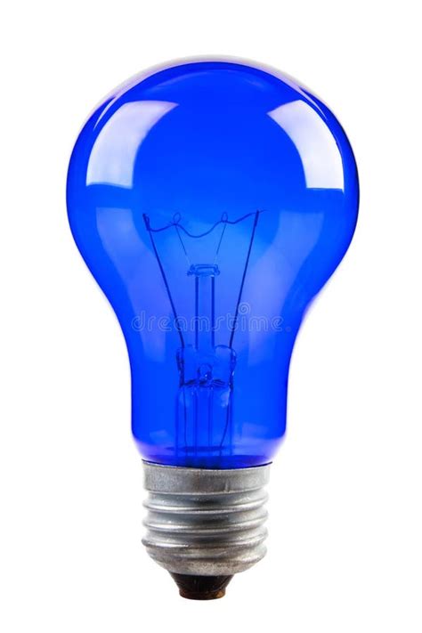 Blue Light Bulb Stock Photo Image Of Single Reflection 12128938