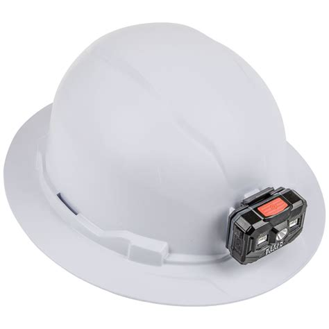 hard hat non vented full brim with rechargeable headlamp 60406rl klein tools for