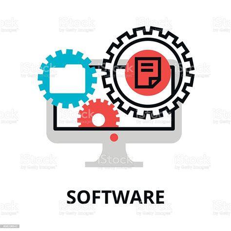 Concept Of Software Icon For Graphic And Web Design Stock Illustration ...