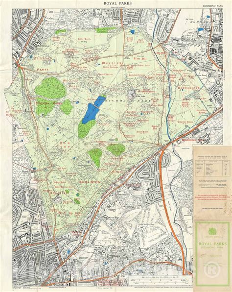 Richmond Park Royal Parks London England Ordnance Survey 1968