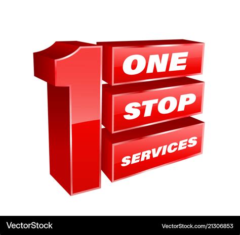 1 Stop Services Banner Royalty Free Vector Image