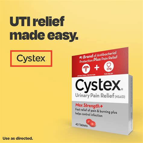 Buy Cystex UTI Pain Relief Tablets Maximum Strength Urinary Tract Infection Treatment
