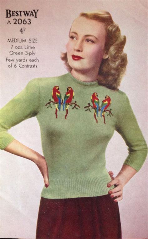 1940s Bestway Knitting Pattern For A Stunning Fair Isle Etsy