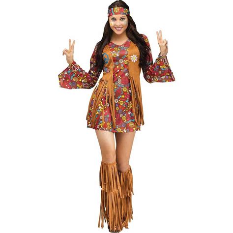 Peace And Love Hippie Womens Adult Halloween Costume