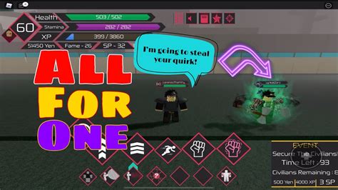 How To Steal Quirks With All For One In Heroes Online Afo Quirk Roblox