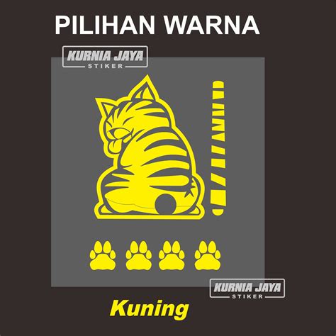 STIKER KUCING CUTTING STIKER EKOR KUCING WIPER KACA MOBIL BELAKANG SATU