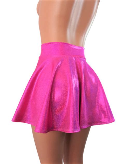 Hot Pink Skater Skirt Circle Skirt Soft Flowing Fabric Comes Etsy