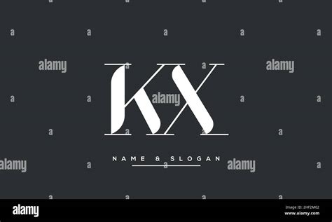 Modern Abstract Letter Kx Xk Logo Design Minimal Kx Xk Initial Based Icon Initial Xk Vector