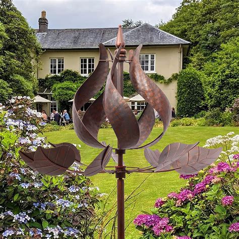 Tulip Wind Spinners 3d Kinetic Garden Wind Spinners Outdoor Metal