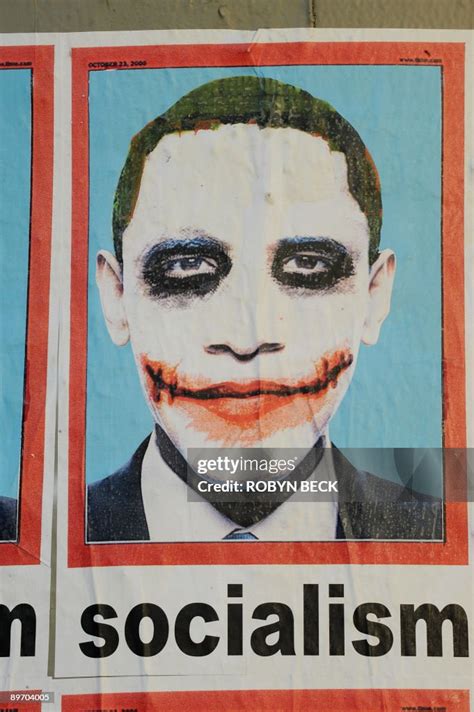 A Poster Portraying Us President Barack Obama As The Joker From The News Photo Getty Images