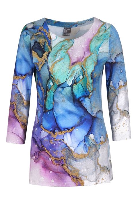 Dolcezza Abstract Print Tunic Top 22692 Bentleys Banchory