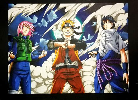 My Drawing Of Team 7 Reunited This Took 35 Hours And The Whole