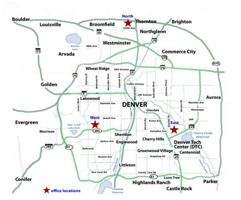 Denver Map View 25 Of Our Best Maps Of Denver And Colorado