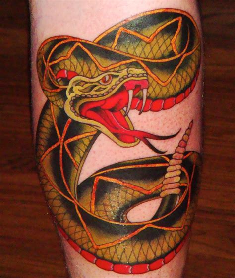 Sailor Jerry Rattlesnake Tattoo My Rattlesnake Calf Piece Flickr