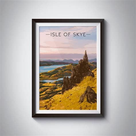 Isle Of Skye Poster Old Man Of Storr Scotland Sound Of Etsy Isle Of