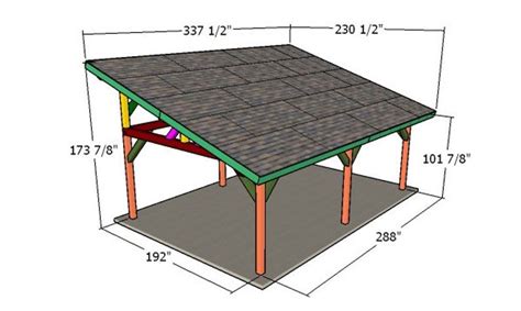 16x24 Lean To Pavilion Plans Etsy Pavilion Plans Lean To Roof