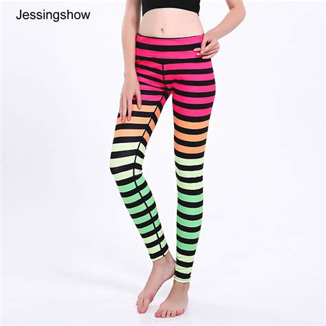 Jessingshow Print Leggings Fitness Legging Digital Printing Bright