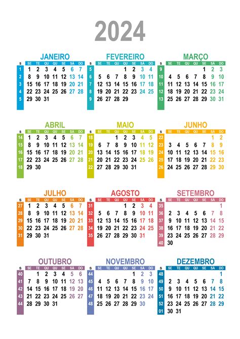 Calendário Com Semanas Numeradas Calendarios365su