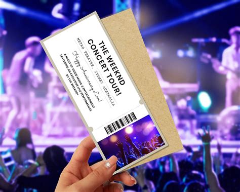 Editable Concert Ticket Template Surprise Getaway T Etsy Sweden