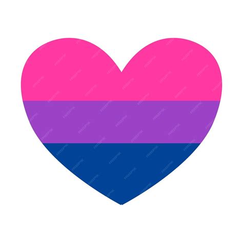 Premium Vector Vector Flat Bisexual Pride Flag Heart