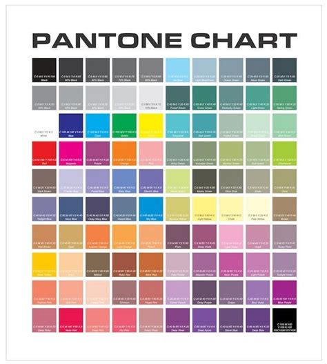 Pantone Color Chart Art Pantone Color Chart Pantone Pantone Color