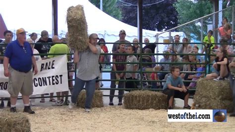 2017 Kenosha County Fair Hay Bale Throwing Contest Youtube