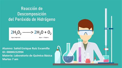 reacción química peróxido de hidrógeno youtube