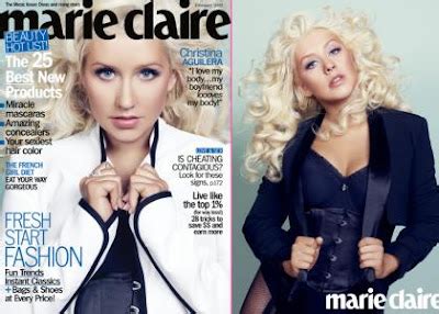 Christina Aguilera Sexy In Cover Marie Claire Celebrity Trends World
