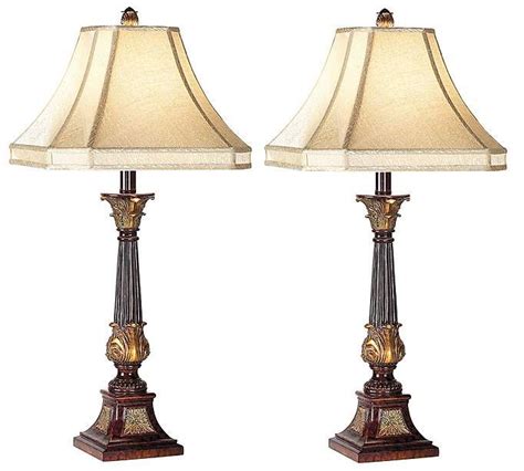 Set Of Two English Bronze Buffet Lamps 91524 Lamps Plus With