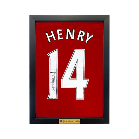 Thierry Henry Back Signed Arsenal 2021 22 Home Jersey